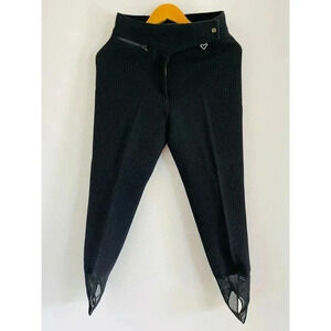 Vintage Obermeyer Stirrup ski pants black size 12R